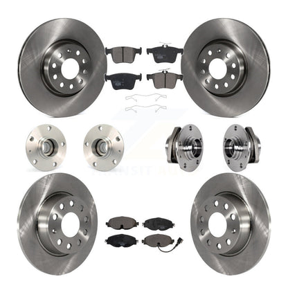 Hub Bearing Brake Rotor & Pad Front Rear Kit (10Pc) For Audi A3 Sportback e-tron