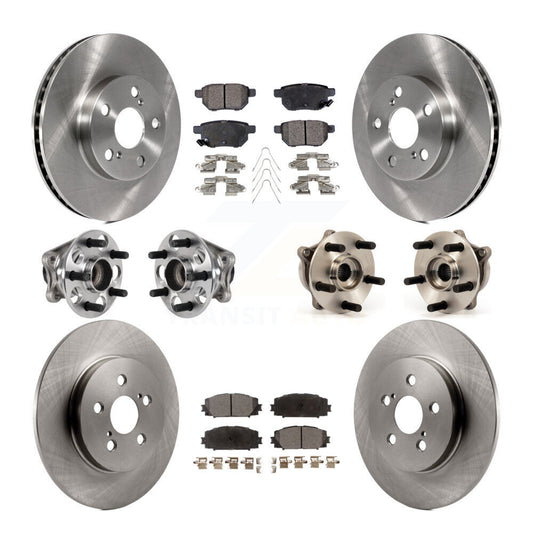 Hub Bearings Disc Brake Rotors And Pads Front Rear Kit (10Pc) For Lexus CT200h