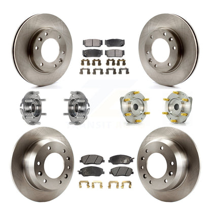 Hub Bearing Disc Brake Rotor Pad Front Rear Kit (10Pc) For Hyundai Entourage Kia