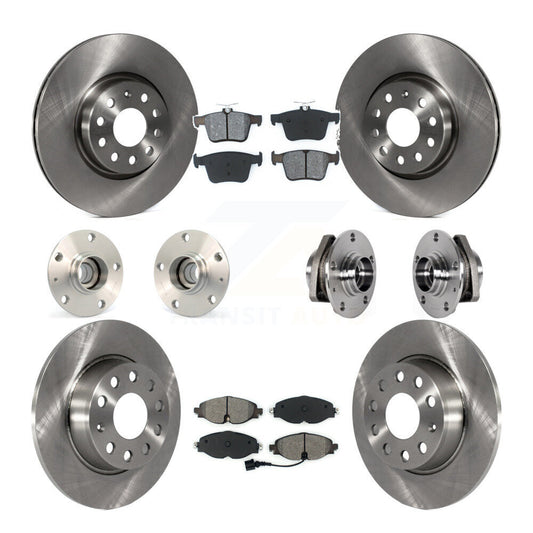 Hub Bearing Brake Rotor & Pad Front Rear Kit (10Pc) For Audi A3 Sportback e-tron