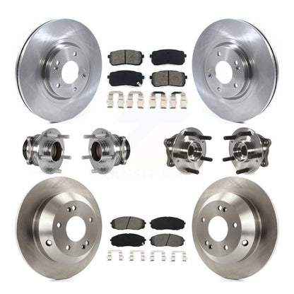 Hub Bearing Disc Brake Rotor Pads Front Rear Kit (10Pc) For 2015-2021 Kia Sedona