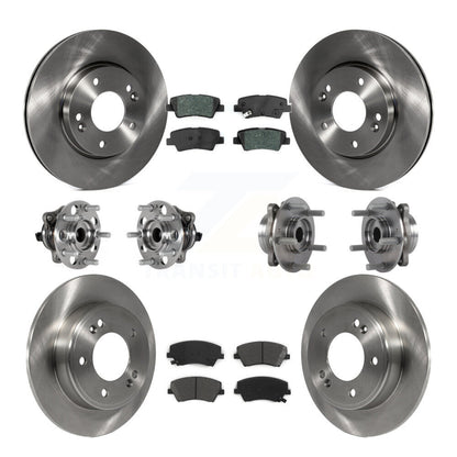 Hub Bearing Brake Rotor Pad Front Rear Kit (10Pc) For 17-20 Hyundai Elantra 2.0L