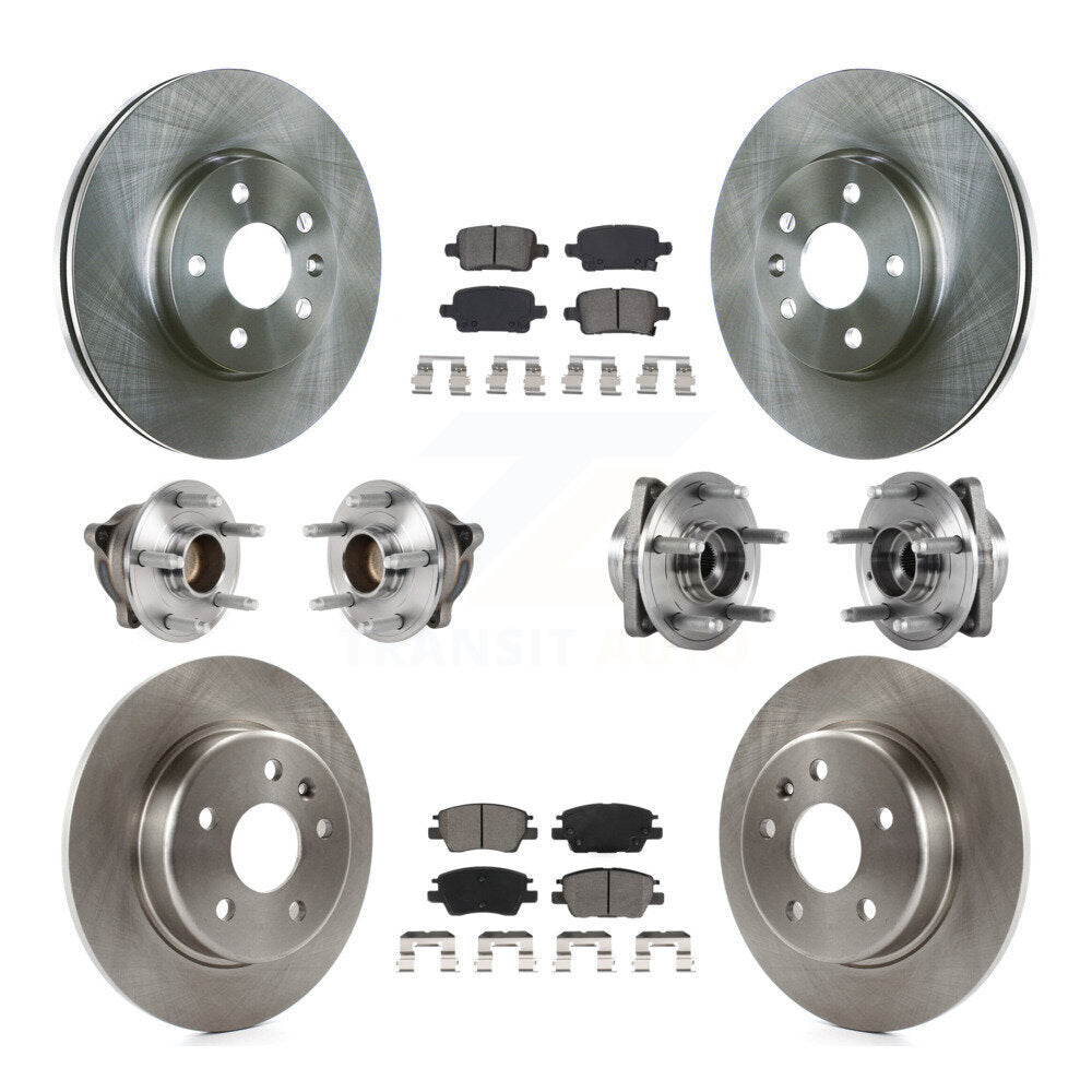 Hub Bearing Brake Rotor Pads Front Rear Kit (10Pc) For Chevrolet Cruze Volt Bolt