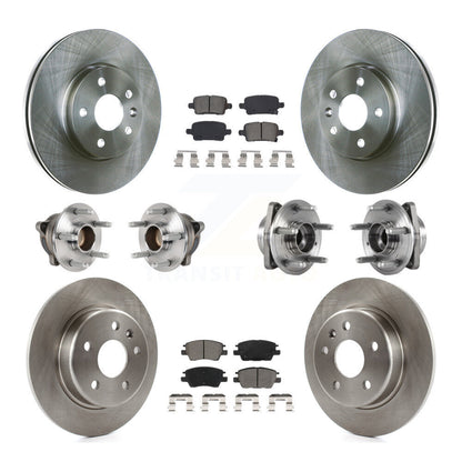 Hub Bearing Brake Rotor Pads Front Rear Kit (10Pc) For Chevrolet Cruze Volt Bolt