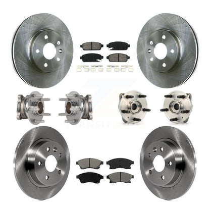 Hub Bearing Brake Rotor & Pads Front Rear Kit (10Pc) For Chevrolet Cruze Limited