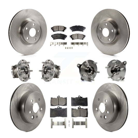Hub Bearing Brake Rotor & Pads Front Rear Kit (10Pc) For Lexus IS300 IS350 GS350