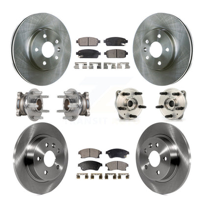 Hub Bearing Brake Rotor & Pads Front Rear Kit (10Pc) For Chevrolet Cruze Limited