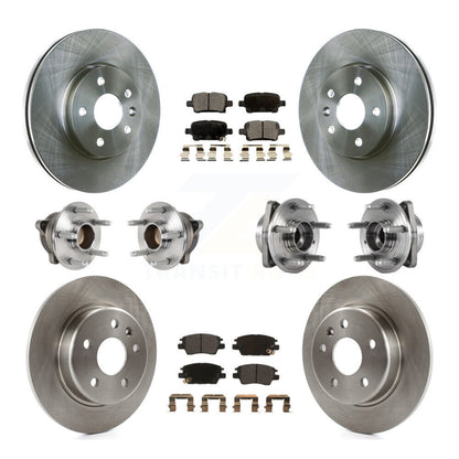 Hub Bearing Brake Rotor Pads Front Rear Kit (10Pc) For Chevrolet Cruze Volt Bolt
