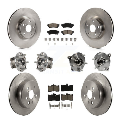 Hub Bearing Brake Rotor & Pads Front Rear Kit (10Pc) For Lexus IS300 IS350 GS350