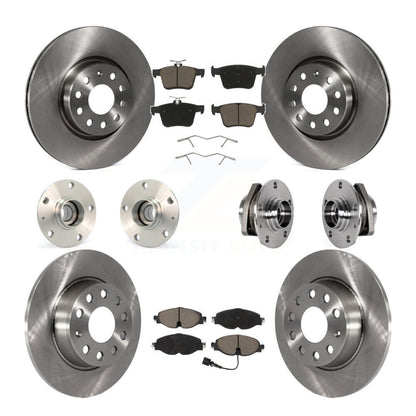 Hub Bearing Brake Rotor & Pad Front Rear Kit (10Pc) For Audi A3 Sportback e-tron