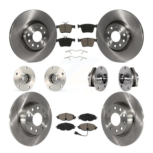 Hub Bearing Brake Rotor & Pad Front Rear Kit (10Pc) For Audi A3 Sportback e-tron
