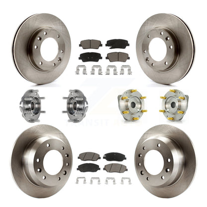 Hub Bearing Disc Brake Rotor & Pads Front Rear Kit (10Pc) For Kia Sedona Hyundai