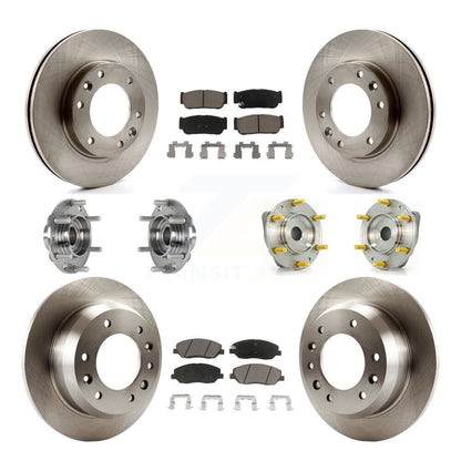 Hub Bearing Disc Brake Rotor Pad Front Rear Kit (10Pc) For Hyundai Entourage Kia