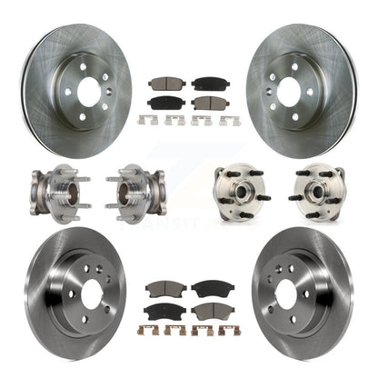Hub Bearing Brake Rotor & Pads Front Rear Kit (10Pc) For Chevrolet Cruze Limited