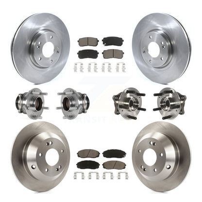 Hub Bearing Disc Brake Rotor Pads Front Rear Kit (10Pc) For 2015-2021 Kia Sedona