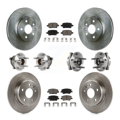 Hub Bearing Brake Rotor Pads Front Rear Kit (10Pc) For Chevrolet Cruze Volt Bolt