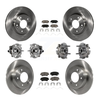 Hub Bearing Brake Rotor Pad Front Rear Kit (10Pc) For 17-20 Hyundai Elantra 2.0L