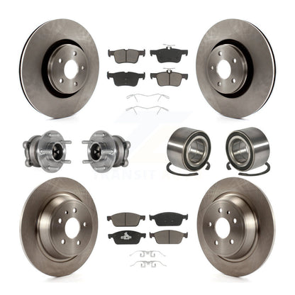 Wheel Hub Bearing Disc Brake Rotor And Pad Front Rear Kit (10Pc) For Lincoln MKC