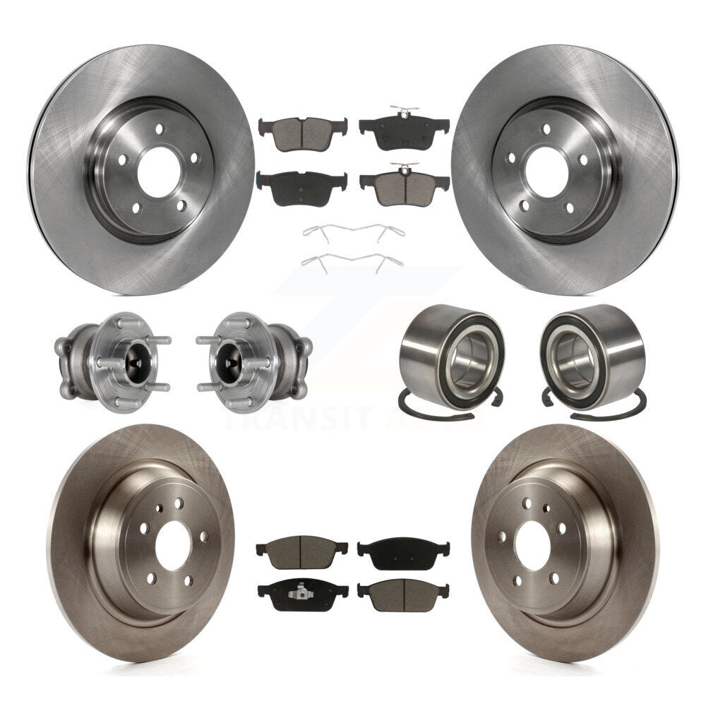 Hub Bearing Brake Rotor & Pads Front Rear Kit (10Pc) For Ford Escape Lincoln MKC