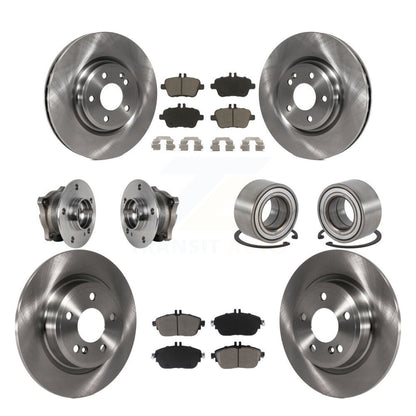 Hub Bearing Brake Rotor & Pad Front Rear Kit (10Pc) For Mercedes-Benz GLA250 AWD