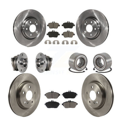 Hub Bearing Brake Rotor & Pad Front Rear Kit (10Pc) For Mercedes-Benz GLA250 AWD