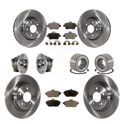 Hub Bearing Brake Rotor & Pad Front Rear Kit (10Pc) For Mercedes-Benz GLA250 AWD
