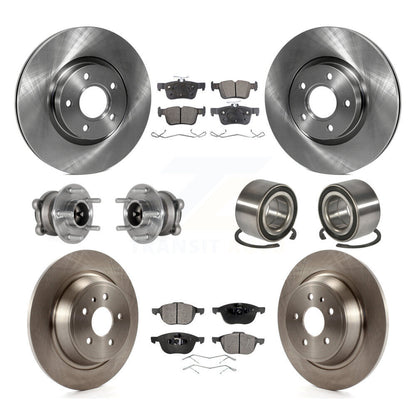 Wheel Hub Bearing Disc Brake Rotor And Pad Front Rear Kit (10Pc) For Ford Escape