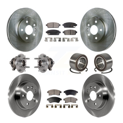 Hub Bearing Brake Rotor Pads Front Rear Kit (10Pc) For 2016-2017 Chevrolet Sonic