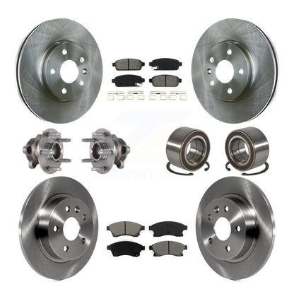 Hub Bearing Brake Rotor Pads Front Rear Kit (10Pc) For 2016-2017 Chevrolet Sonic