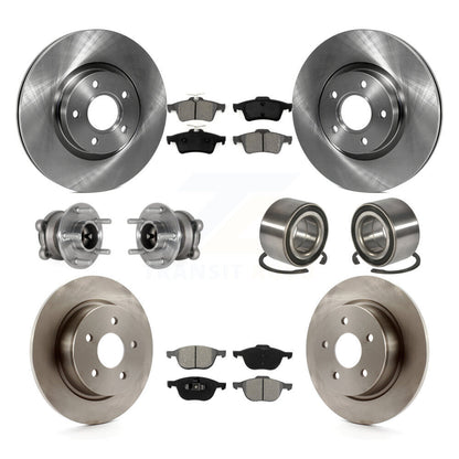 Hub Bearing Disc Brake Rotor And Pad Front Rear Kit (10Pc) For Ford Escape C-Max