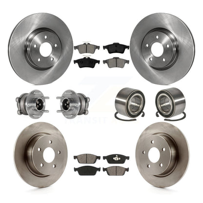 Hub Bearing Brake Rotor Pads Front Rear Kit (10Pc) For Ford Escape FWD with 2.0L
