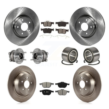 Wheel Hub Bearing Disc Brake Rotor And Pad Front Rear Kit (10Pc) For Ford Escape