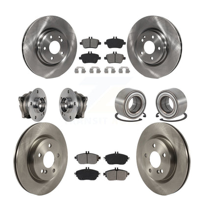 Hub Bearing Brake Rotor & Pad Front Rear Kit (10Pc) For Mercedes-Benz GLA250 AWD