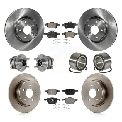 Hub Bearing Disc Brake Rotor And Pad Front Rear Kit (10Pc) For Ford Escape C-Max