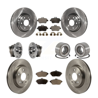 Hub Bearing Brake Rotor & Pad Front Rear Kit (10Pc) For Mercedes-Benz GLA250 AWD