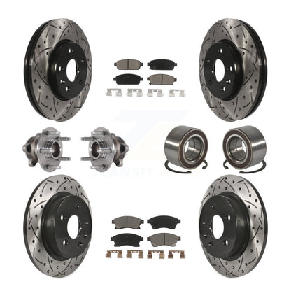 Hub Bearing Coat Brake Rotor Pad Front Rear Kit (10Pc) For 16-17 Chevrolet Sonic