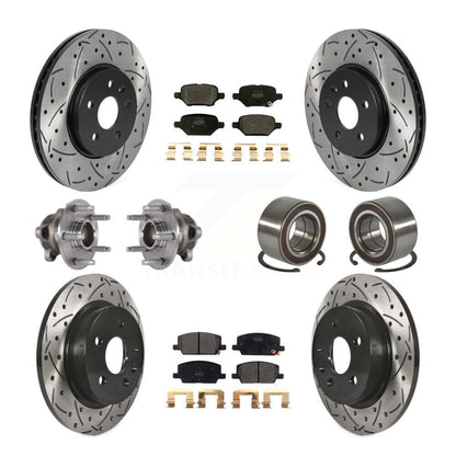 Hub Bearing Coat Brake Rotor Pad Front Rear Kit (10Pc) For Buick Encore Trax FWD