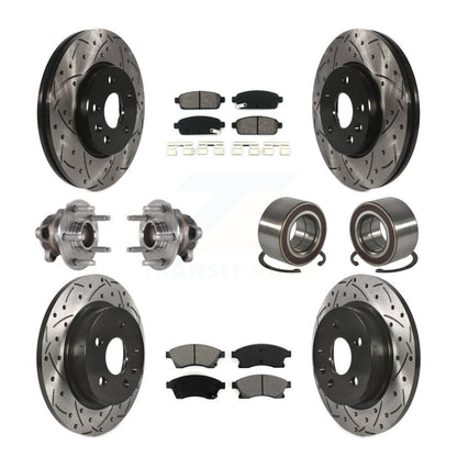 Hub Bearing Coat Brake Rotor Pad Front Rear Kit (10Pc) For 16-17 Chevrolet Sonic