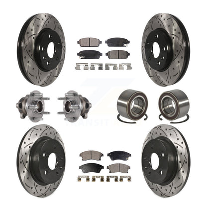 Hub Bearing Coat Brake Rotor Pad Front Rear Kit (10Pc) For 16-17 Chevrolet Sonic