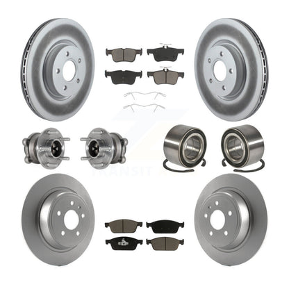 Hub Bearing Coated Brake Rotor Pad Front Rear Kit (10Pc) For Ford Escape Lincoln