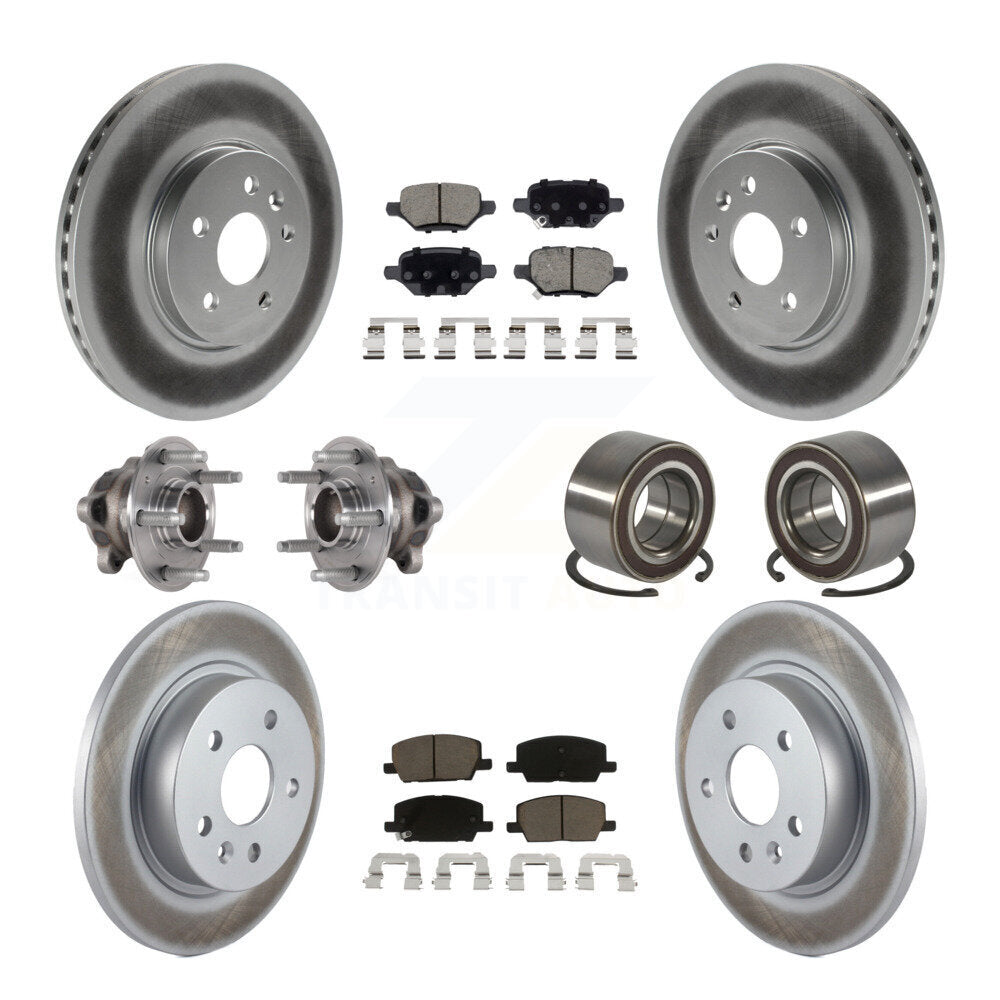 Hub Bearing Coat Brake Rotor Pad Front Rear Kit (10Pc) For Buick Encore Trax FWD