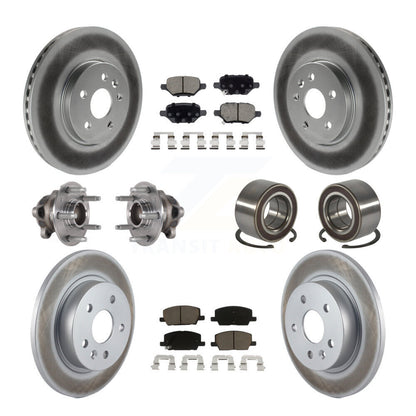 Hub Bearing Coat Brake Rotor Pad Front Rear Kit (10Pc) For Buick Encore Trax FWD