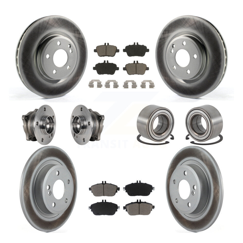 Hub Bearing Coat Brake Rotor Pads Front Rear Kit (10Pc) For Mercedes-Benz GLA250