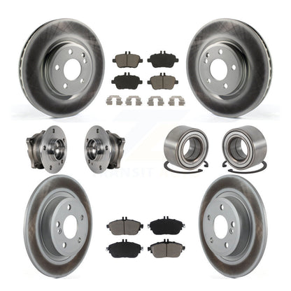 Hub Bearing Coat Brake Rotor Pads Front Rear Kit (10Pc) For Mercedes-Benz GLA250