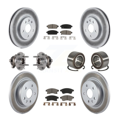 Hub Bearing Coat Brake Rotor Pad Front Rear Kit (10Pc) For 16-17 Chevrolet Sonic