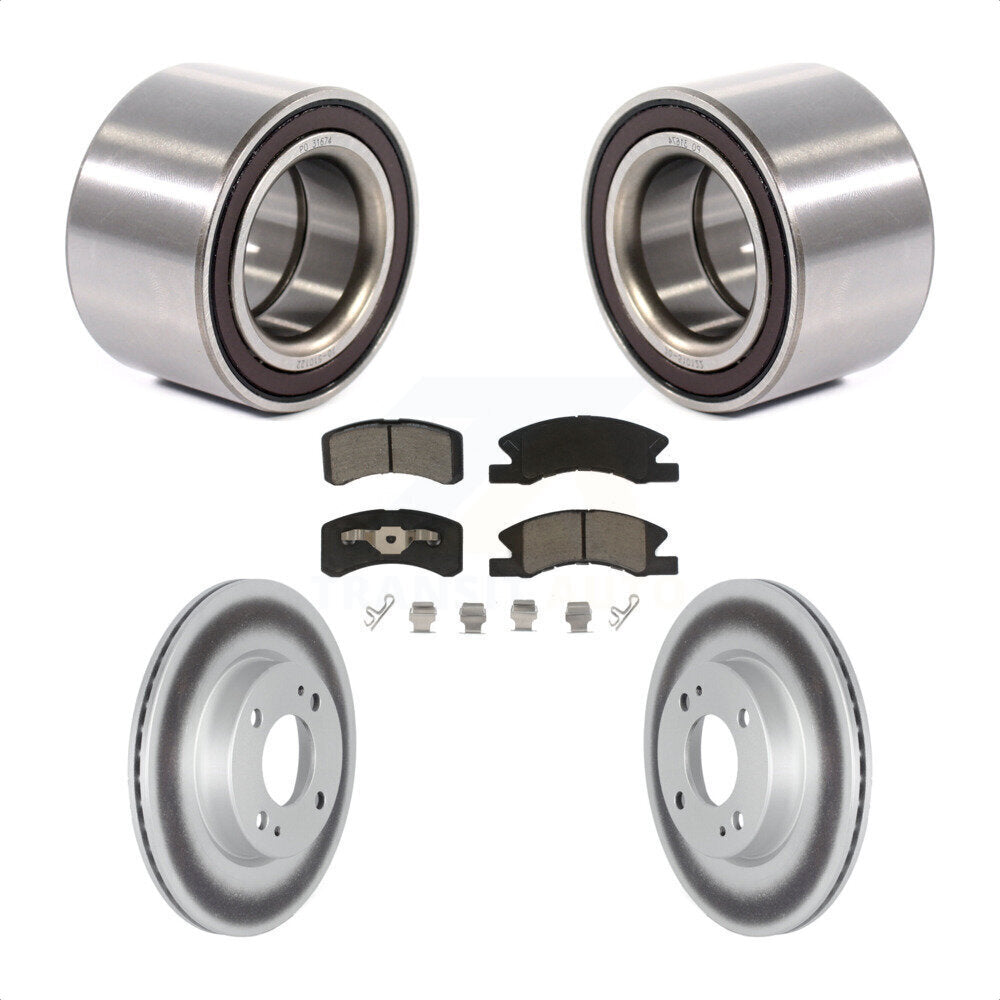 Wheel Bearing Coat Brake Rotor Pads Front Kit For 2017-2022 Mitsubishi Mirage G4