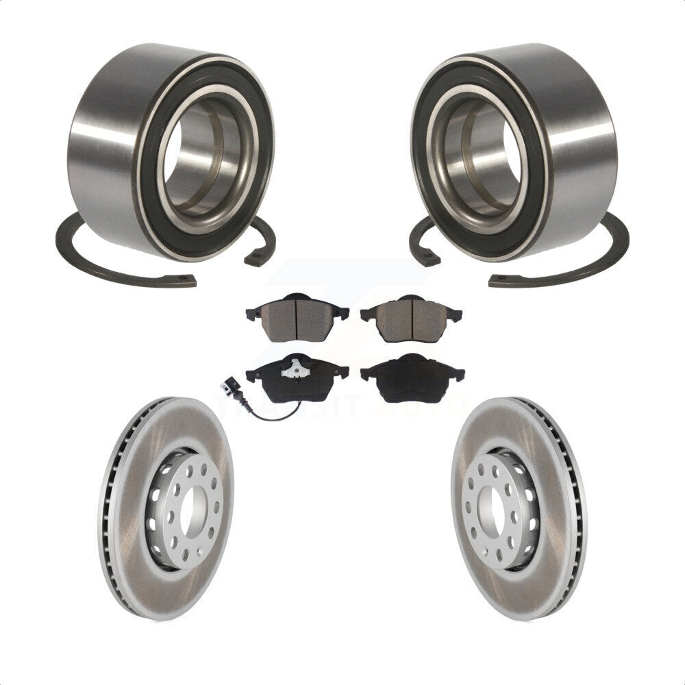 Wheel Bearing Coated Disc Brake Rotor And Pads Front Kit For Audi A6 Quattro 100