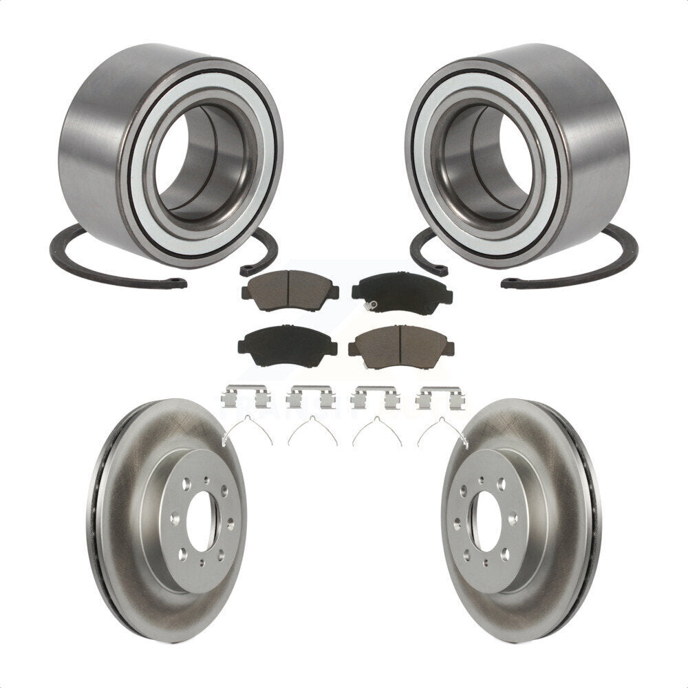 Wheel Bearing Coated Brake Rotor Pad Front Kit For Honda Civic With 4 Lug Wheels