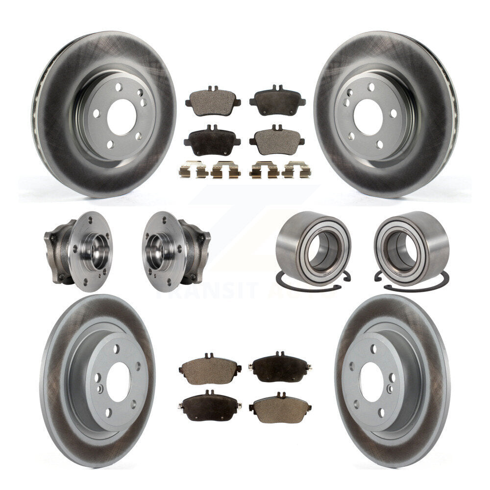 Hub Bearing Coat Brake Rotor Pads Front Rear Kit (10Pc) For Mercedes-Benz GLA250