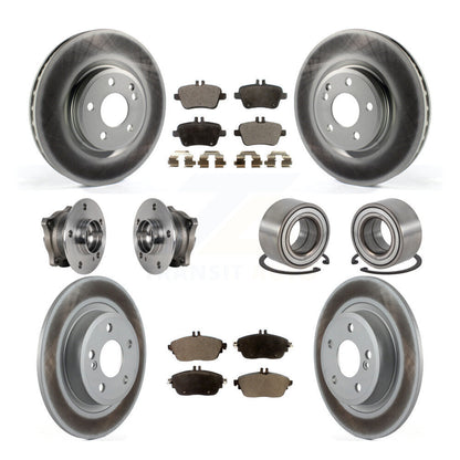Hub Bearing Coat Brake Rotor Pads Front Rear Kit (10Pc) For Mercedes-Benz GLA250